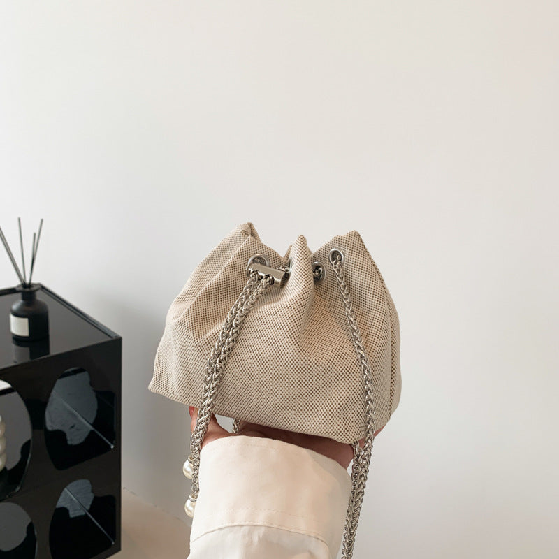 Summer Leopard Print Women's Fashion Woven Crossbody Chain Shoulder Bag