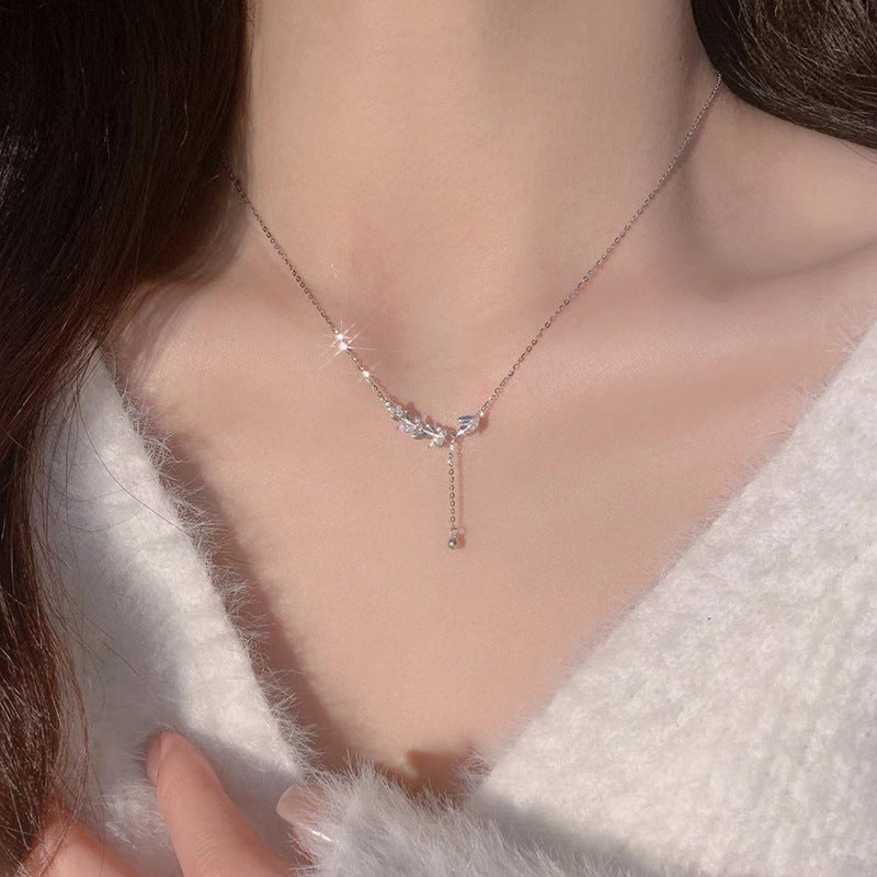 Women's Sterling Silver Necklace Light Luxury Minority High-grade Clavicle