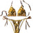 Bronzing Halter Lace-up Bikini Pearl Chain Swimsuit