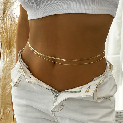 Simple Double Layer Snake Bone Women's Body Chains