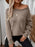 Solid Color Curling Pullover Women's Sweater