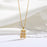 Fashionable All-match Micro Inlaid Zircon Electroplated Real Gold Turquoise Bear Necklace Pendant Light Luxury