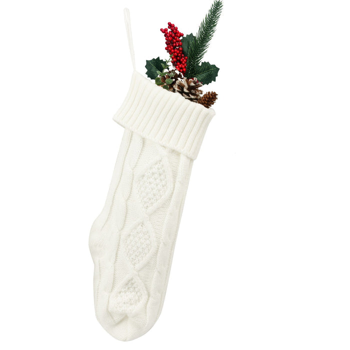 Embroidered Knitted Christmas Socks Decorative Products