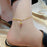 Small Golden Balls Anklet Female Titanium Steel