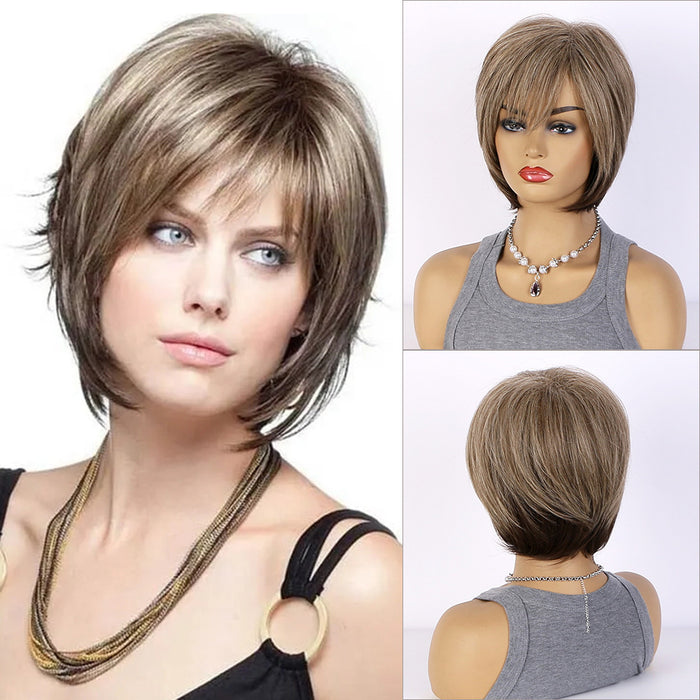 Women's Fashion Realistic High-temperature Fiber Micro-volume Short Hair Wig