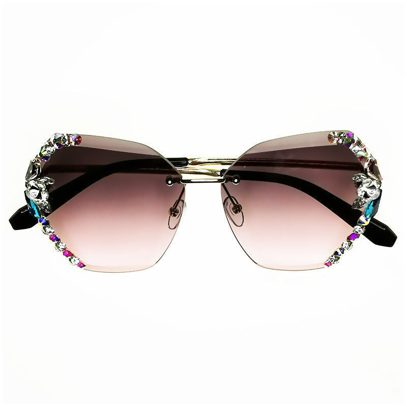 Luxury Rhinestone Square Sunglasses Women Fashion Outdoor Shades