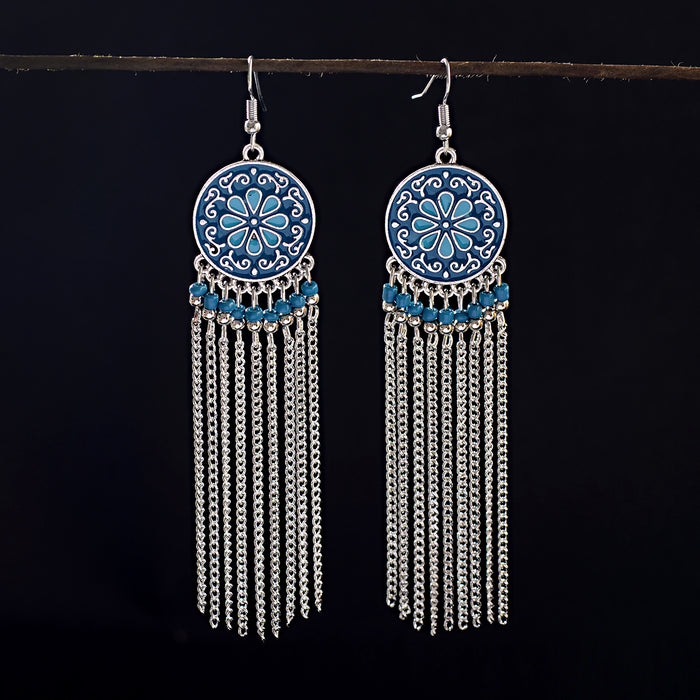 Minority Ethnic Retro Trendy Earrings Fashion Long Tassel