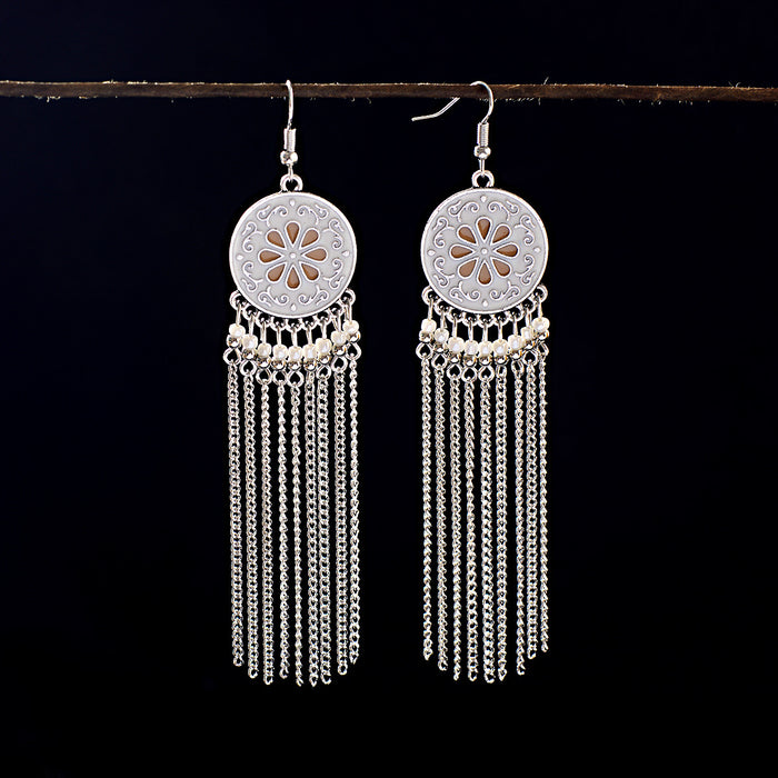 Minority Ethnic Retro Trendy Earrings Fashion Long Tassel