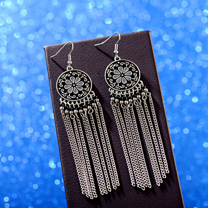 Minority Ethnic Retro Trendy Earrings Fashion Long Tassel