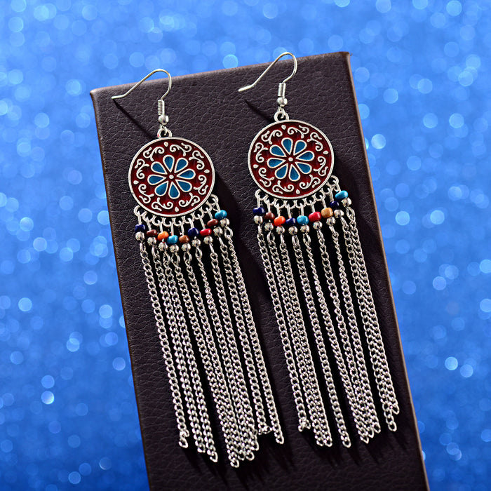 Minority Ethnic Retro Trendy Earrings Fashion Long Tassel