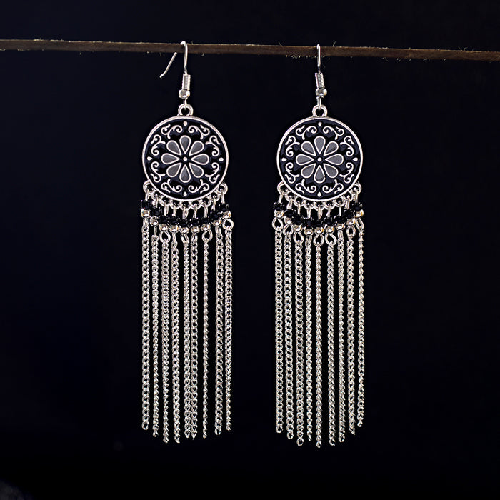 Minority Ethnic Retro Trendy Earrings Fashion Long Tassel