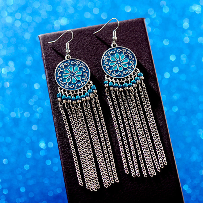 Minority Ethnic Retro Trendy Earrings Fashion Long Tassel