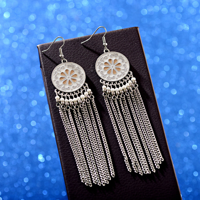 Minority Ethnic Retro Trendy Earrings Fashion Long Tassel