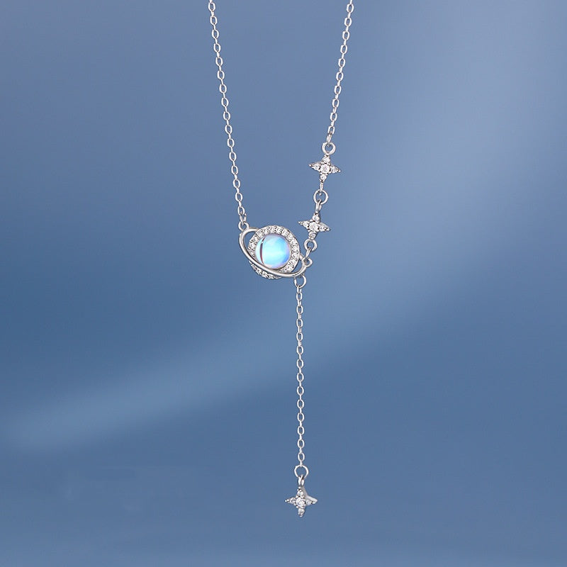 Women's S925 Sterling Silver Star Universe Necklace