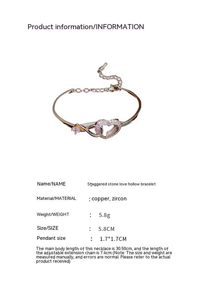 Zircon Hollow Fashionable And Personalized Temperament Bracelet