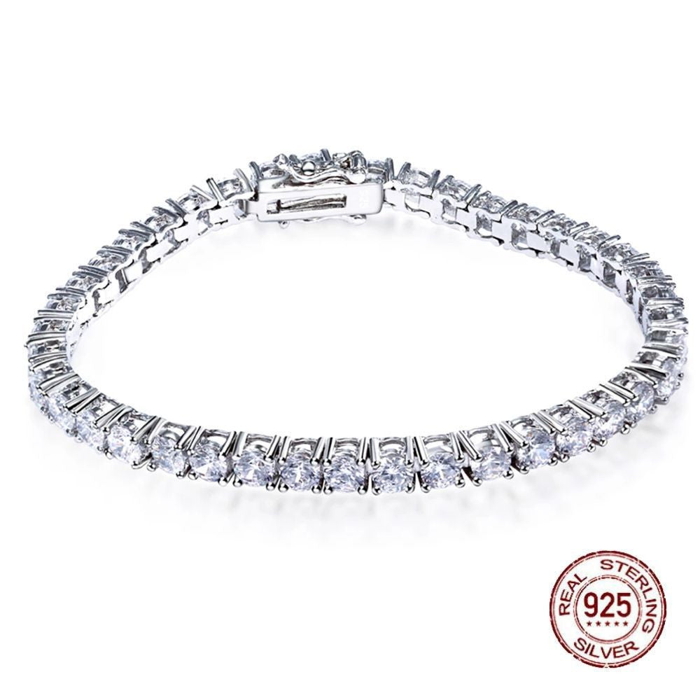 S925 Silver Bracelet 17-19cm Chain Length Optional Tennis Chain