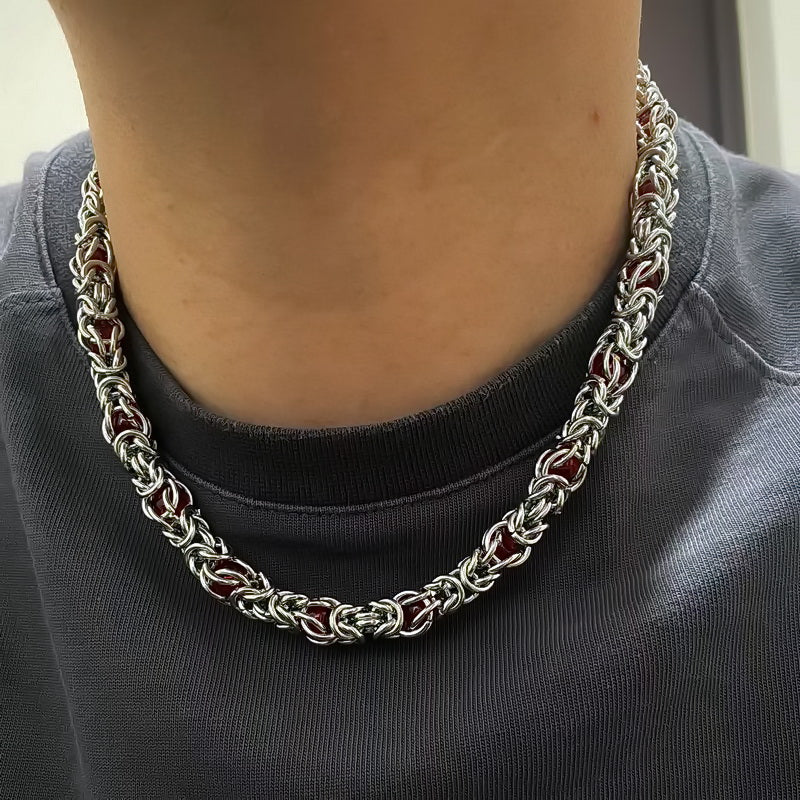 Sapphire Splice Necklace For Men