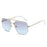 Fashion Square Metal Double Beam Sun Glasses