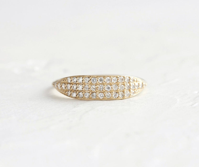 Simple All-match Fashion Alloy Diamond Ring