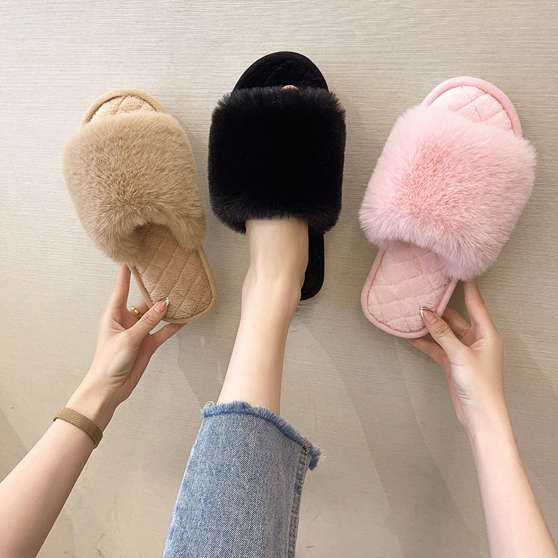 Women's Home Flat Warm Online Influencer Fashion Cotton Slippers