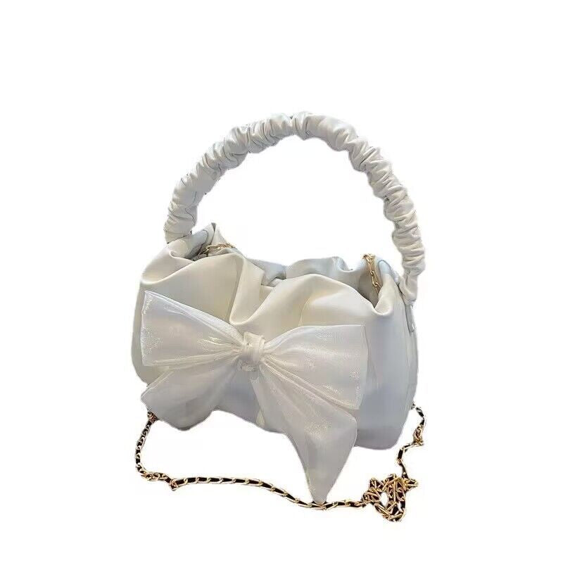 Women's New Fashionable High-grade Chain Cute Bow Shoulder Messenger Bag