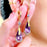 High-grade Purple Crystal Earrings Drop-shaped Design