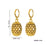 Hollow Copper Ball Earrings Gold Plated