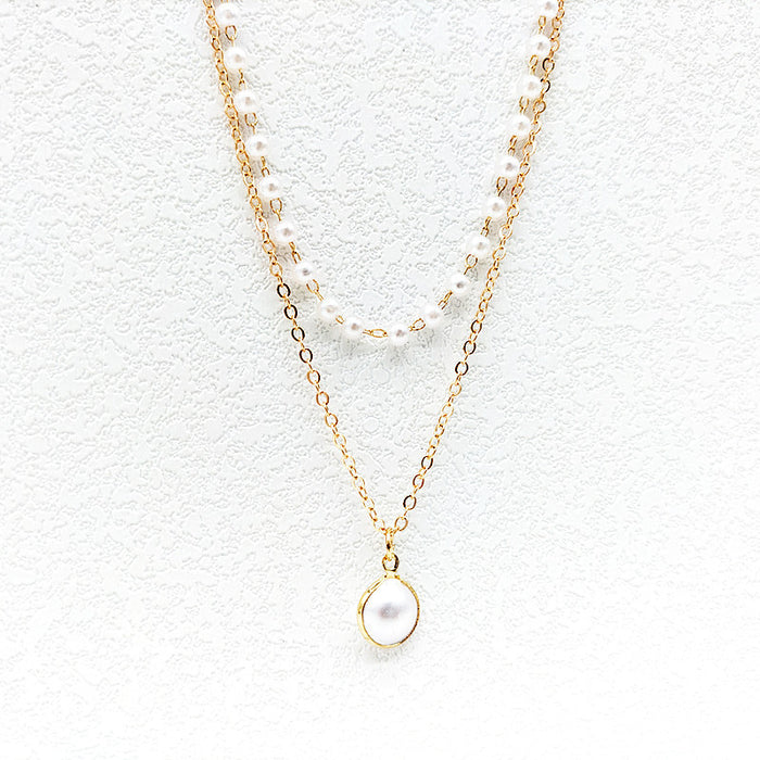 South Korea Niche Women's Simple Elegant Pearl Pendant Necklace