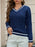 Elegant V-neck Sweater Fashionable Loose Twist All-match Top For Women