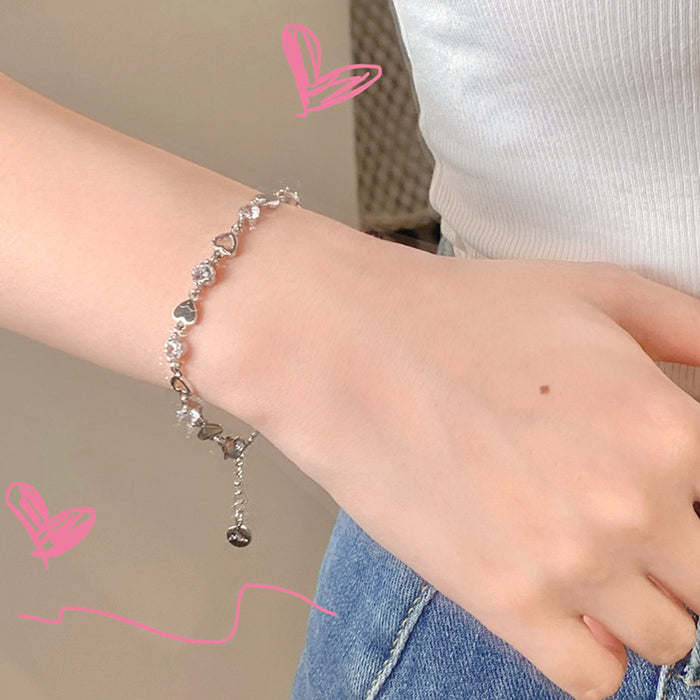 Loving Heart Zircon Bracelet For Women