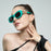 Square Spectacle Frame Black Women's Fashion Sunglasses