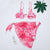 Marble Pattern Three-piece Bikini New Women's Swimsuit