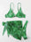 Marble Pattern Three-piece Bikini New Women's Swimsuit