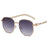 Oval Frame Metal Chain Sunglasses For Women