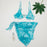 Marble Pattern Three-piece Bikini New Women's Swimsuit