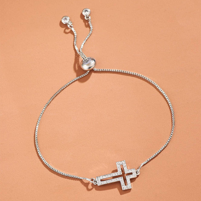 Women's Fashion Zircon Cross All-match Bracelet