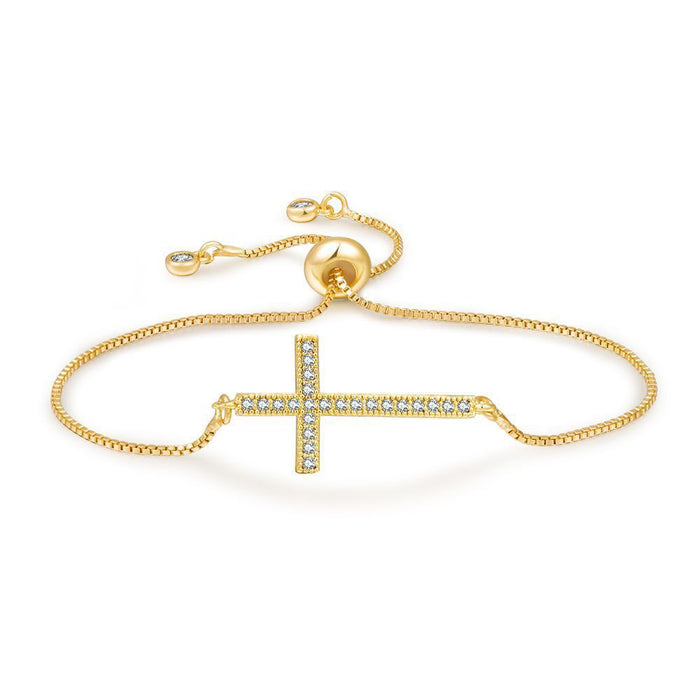 Women's Fashion Zircon Cross All-match Bracelet