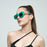 Square Spectacle Frame Black Women's Fashion Sunglasses