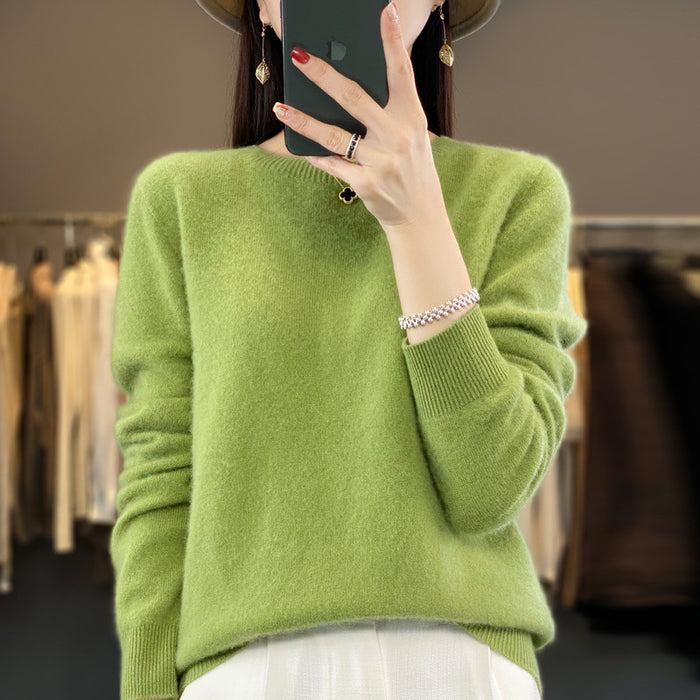 Solid Color Simple Pullover Cashmere Loose Sweater