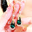 High-grade Purple Crystal Earrings Drop-shaped Design