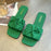 Summer Flat Plus Size Square Toe Slippers