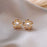 Pearl Petal Earrings Women Fashion Small