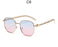 Oval Frame Metal Chain Sunglasses For Women