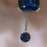 Blue Square Crystal Earrings Special-interest Design