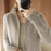 Zipper Sweater Coat Women's Knitted Cardigan Short Stand Collar Loose