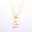 Stainless Steel Simple Clavicle Chain Golden Heart