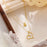 Stainless Steel Simple Clavicle Chain Golden Heart