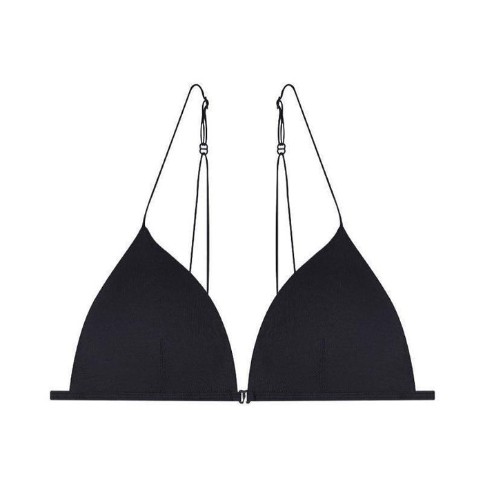 French Sexy Underwear Women's Front Buckle Triangle Cup Wireless Bra Thin