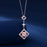 Square Diamond Pendant Necklace For Women Elegant