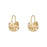 Flower Rhinestone-embedded Ball Earrings Fashion Ear Clips